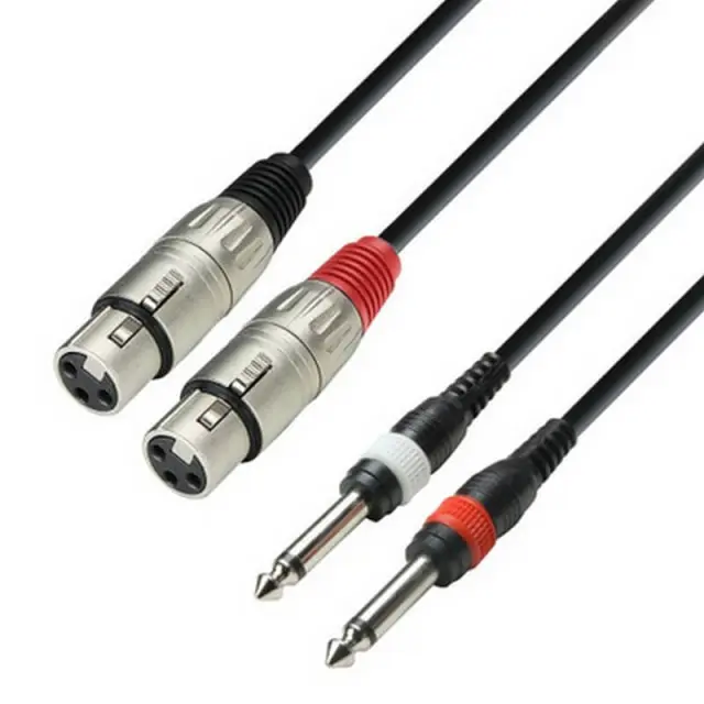 Adam Hall K3TFP0300 3Star Series Καλώδιο Audio 2xXLR(f) - 2x1/4 Mono Jack 3m Μαύρο