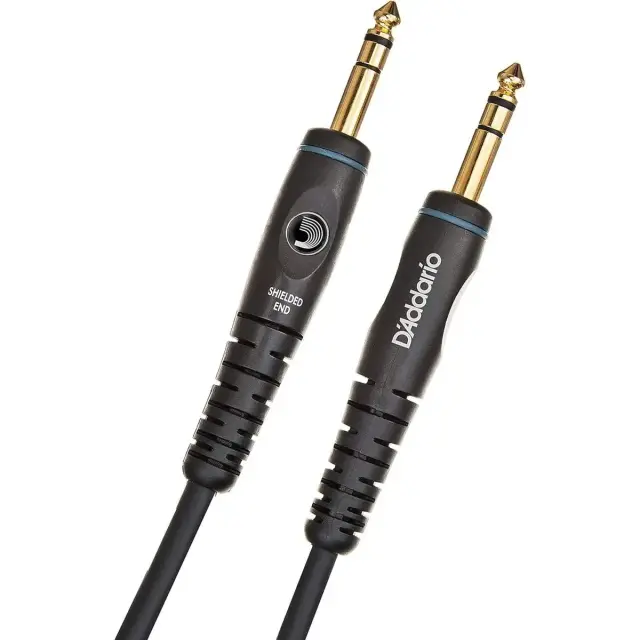 D'Addario PW-GS-10 Custom Καλώδιο Audio 1/4 Stereo Jack - 1/4 Stereo Jack 3m Μαύρο
