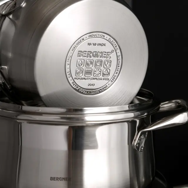 Bergner Gourmet Κατσαρόλα Ανοξείδωτη 24×10cm 2