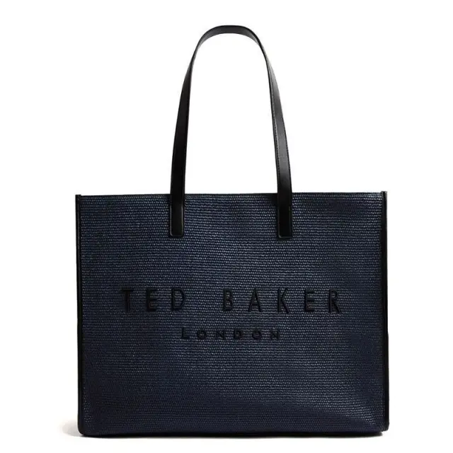 Γυναικεία Τσάντα Ώμου Ted Baker Pallmer Raffia Large Icon 284036-Navy Μπλε - One Size