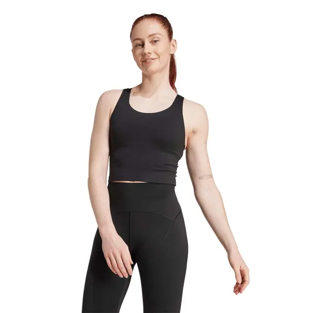 adidas Performance Women's All Me Essential Medium Support Bra Tank Μαύρο JL5523 (adidas Performance) - XSmall