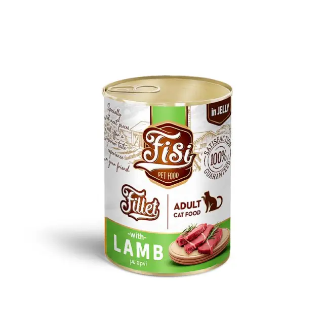 Fisi Fillet Cat Adult Αρνί σε Ζελέ 400gr Μονόχρωμο