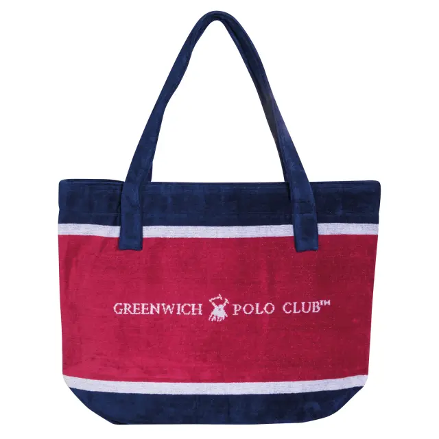 Τσάντα Θαλάσσης 55x40 Greenwich Polo Club 3864 Κόκκινο-Λευκό-Μπλε 100% βαμβακερό