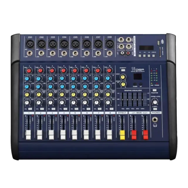 PMX802D Αναλογική Κονσόλα 8 Καναλιών / 8 Εισόδους XLR