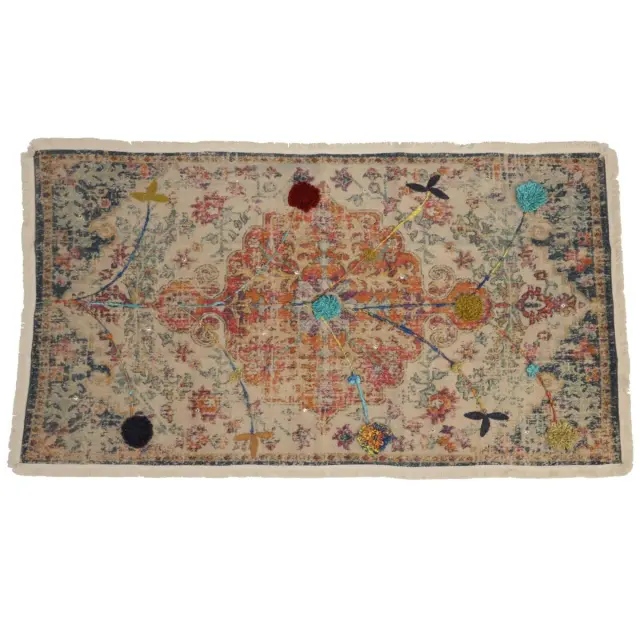 Χαλί Vintage Πολύχρωμο Βαμβακερό 80x150cm