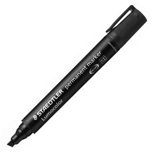 Μαρκαδόρος Ανεξίτηλος Staedtler Lumocolor Permanent 350 Chisel Tip - Black