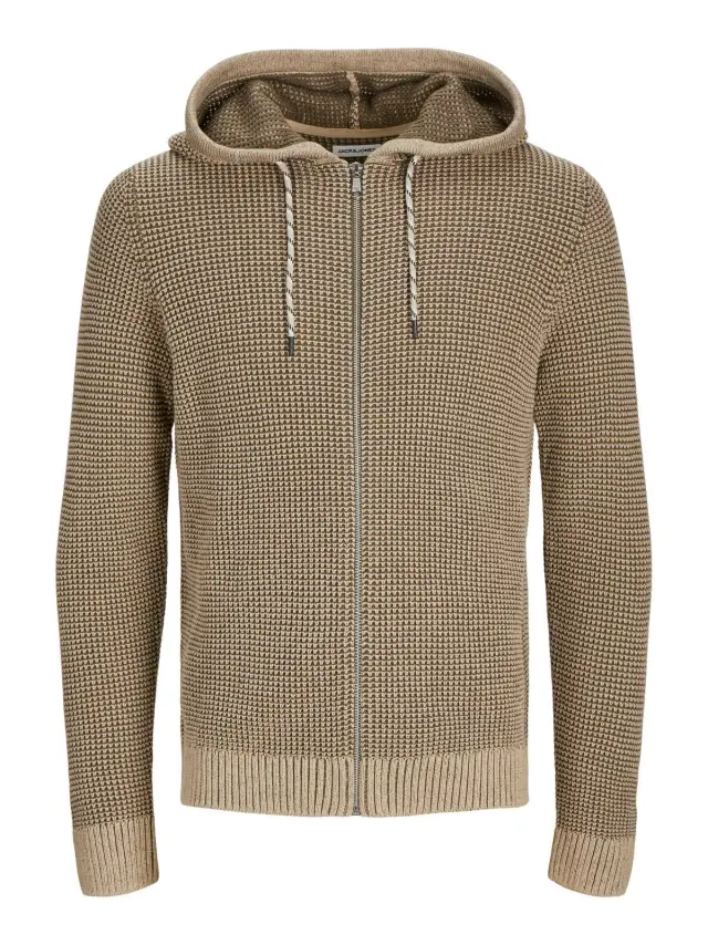 JJERIK KNIT ZIP HOOD Crockery - M