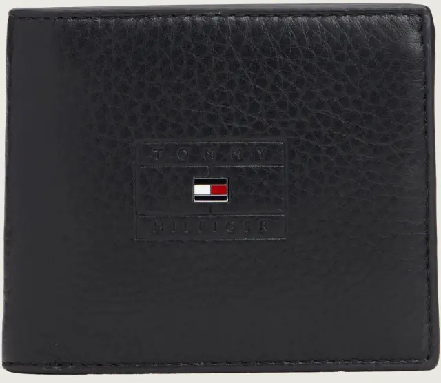Tommy Hilfiger Ανδρικό Μεσαίο Πορτοφόλι TH Casual Flag CC And Coin Μαύρο