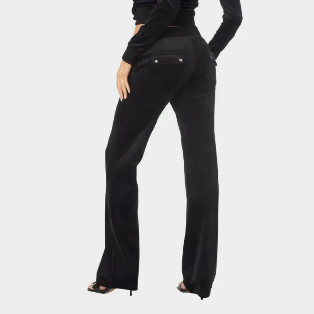 Παντελόνι Juicy Couture Velour Del Ray JCAP180-101 Μαύρο - XL 2