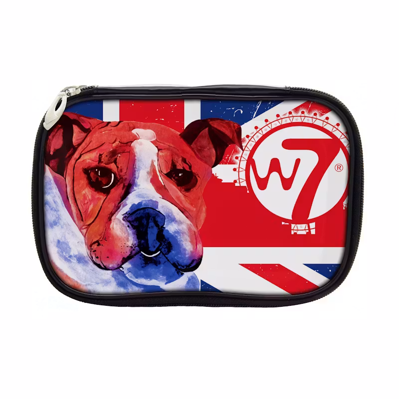 PVC Emoji Cosmetics Bag Bulldog W7