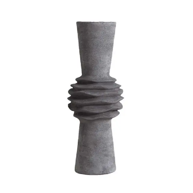 Βάζο κεραμικό γκρι 13x35,5cm Espiel TOF128