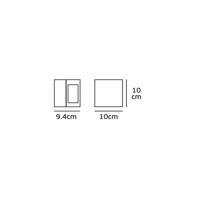 Kid Φωτιστικό Led τοίχου 11W 3000K 4x90° IP54 10x10x9.4cm λευκό Άσπρο 2