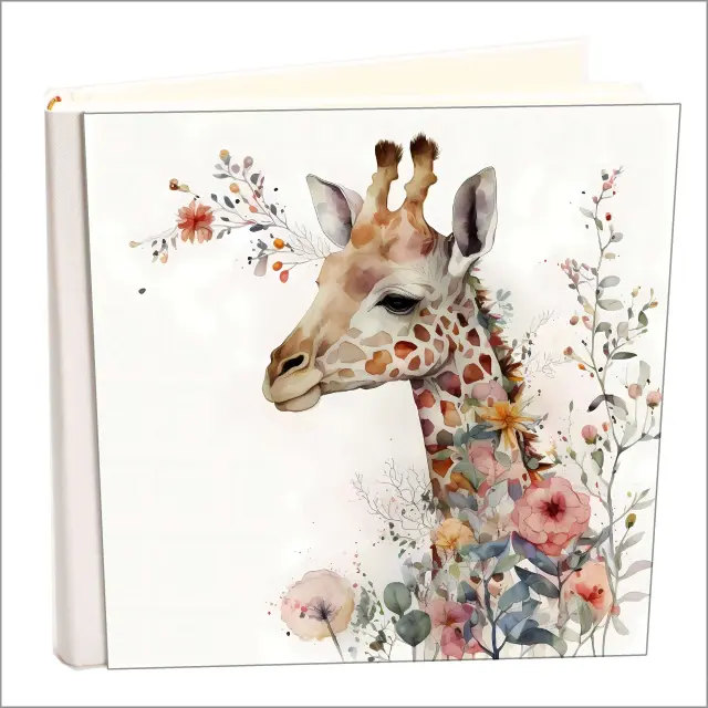 Άλμπουμ βιβλιδετημενο δερματινης my album, love giraffe , άλμπουμ με ριζόχαρτο 35x35cm και κουτί άλμπουμ (κωδ. 35040)