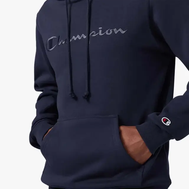 Champion Men's Fleece With Big Embroidered Logo Icons Hoodie Μπλε Σκούρο 220271-BS501 (Champion) 3