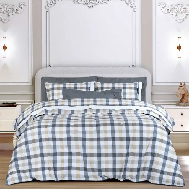 Σετ Σεντόνια 260x280 King Size Essential Greenwich Polo Club 2265 Beige-Grey 100% βαμβακερόΧωρίς Λάστιχο