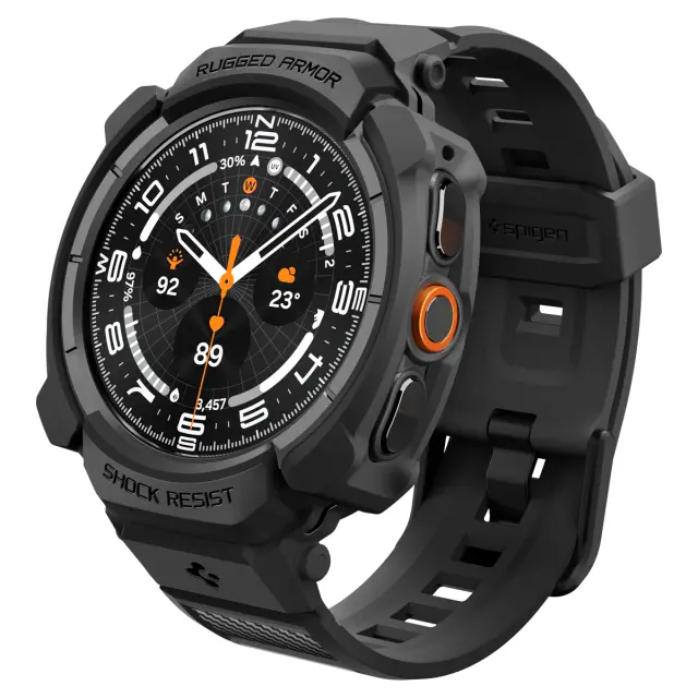 Spigen Rugged Armor Pro, matte black - Samsung Galaxy Watch Ultra 2 47mm