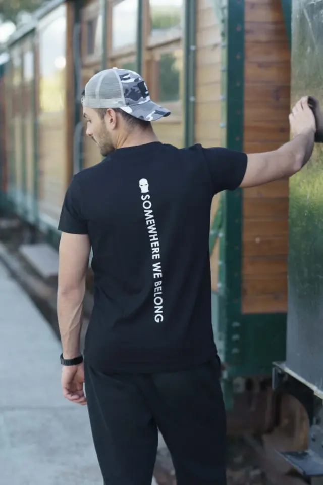 Ghetto Somewhere We Belong Black T-Shirt for Men | 100% Cotton 2