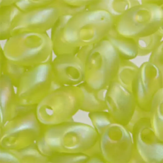 Χάντρα Miyuki Long Magatama 4x7mm - LMA-143FR - Matte Transp. Chartreuse AB ~10gr