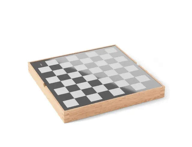 Σκακιέρα Buddy Chess Umbra από ξύλο φλαμουριάς, με θήκη αποθήκευσης και διαστάσεις 36x36x6cm1005304-390 2