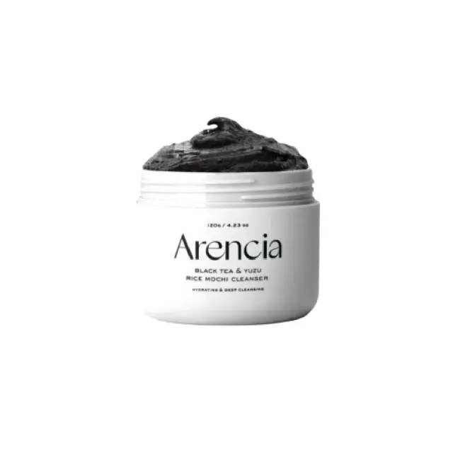 Arencia Black Tea & Yuzu Rice Mochi Cleanser Brightening And Cleansing Face Wash, Καθαριστικό Μαύρου Τσαγιού και Γιούζου για Ενυδάτωση και θρέψη στο Τραχύ Δέρμα 120g