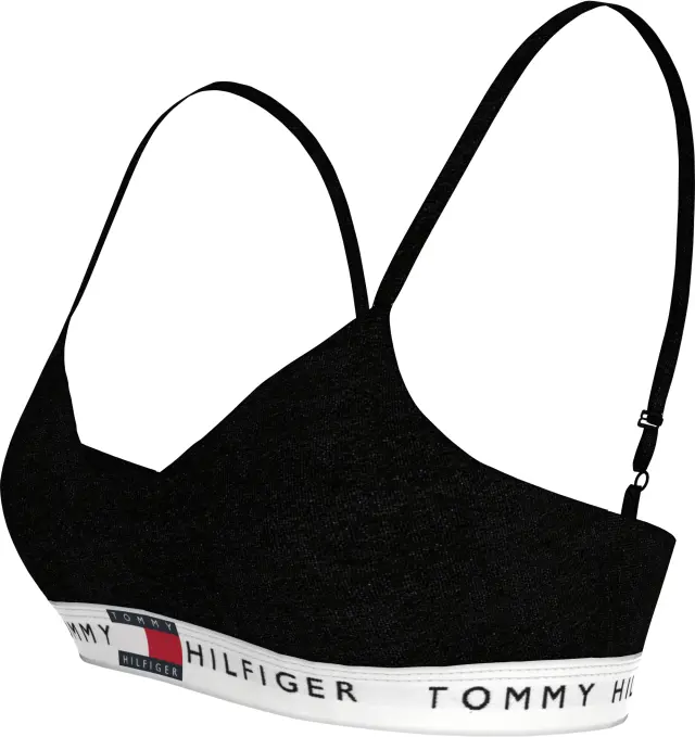 Tommy Hilfiger Γυναικείο Μπουστάκι Heritage Padded Push-Up Bralette, Χρώμα Μαύρο 2