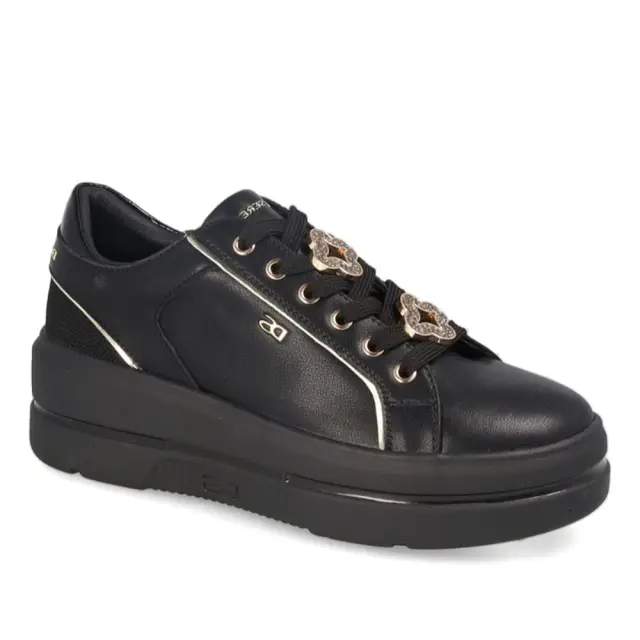 Donna Serena Sneakers Γυναικείο δέρμα Μαύρο DSE/186333 NERO - 38