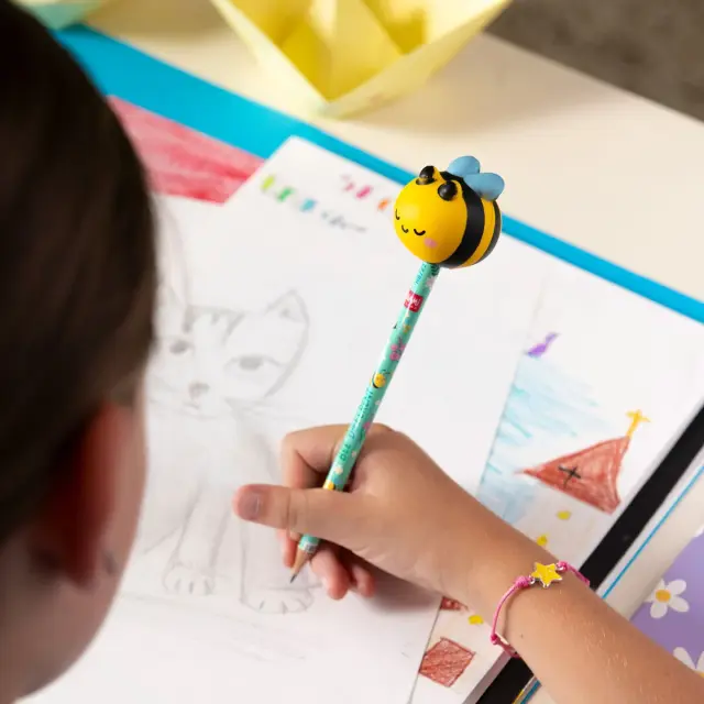 Legami Μολύβι anti-stress / Pencil with Squishy topper: Squeezies (3 σχέδια) Bee 3
