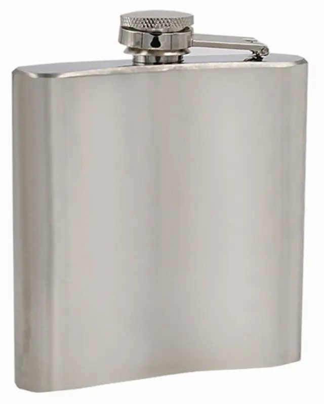 Hip Flask Φλασκί Ποτού Chrome Mat (F015) - 180ml 2