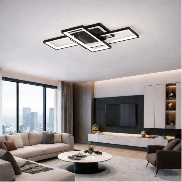 VenCore Nexar White - Μοντέρνο Φωτιστικό Οροφής Πλαφονιέρα LED 100W Λευκό Αλουμίνιο με Ρυθμιζόμενο CCT Λευκό - Ημέρας - Θερμό & Χειριστήριο - Μ85 x Π45 x Υ10cm (7741-20026) 2