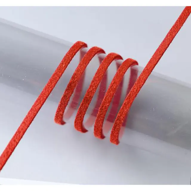 Κορδόνι Alcantara 3mm - Red - 1m