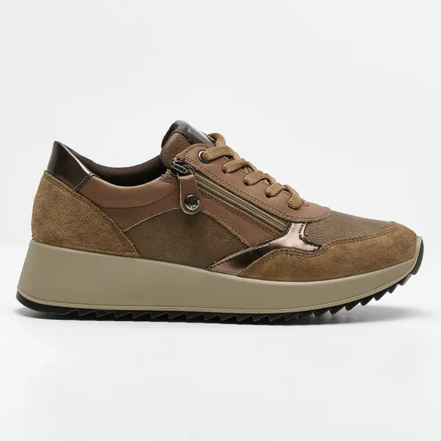 Imac Sneakers Γυναικείο δέρμα/δέρμα suede Καφέ IMA/657640 SCAM/FANGO