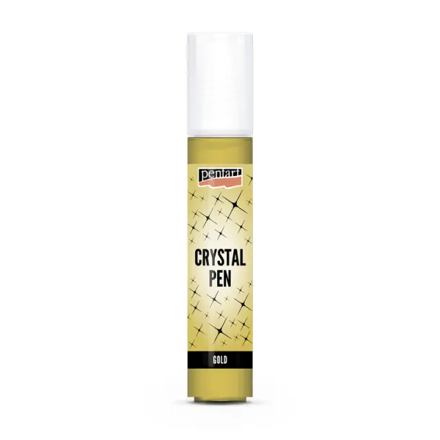 Crystal Pen (Πάστα-στυλό με γκλίτερ) Pentart, Χρυσό, 30ml