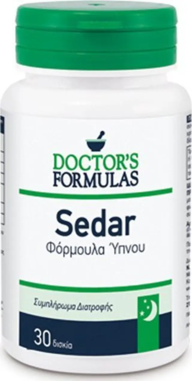 Doctor's Formulas Sedar Συμπλήρωμα Διατροφής για τη Ρύθμιση της Κατάστασης του Ύπνου, 30tabs