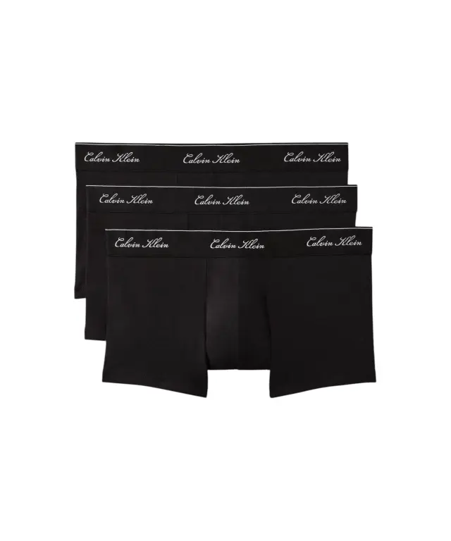 Calvin Klein - Ανδρικά Μποξεράκια Low Rise 3Pack 'Icon Cotton' LV00NB4607-TM6 Μαύρο