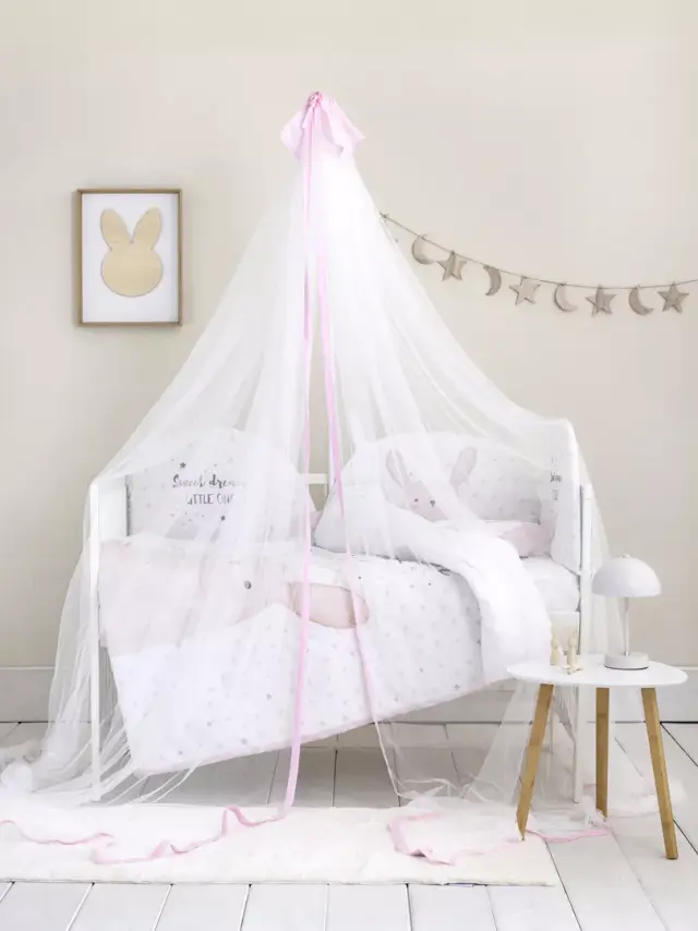 Κουνουπιέρα Κούνιας 240x600 Nima Nappy Soft Pink 100% Πολυέστερ
