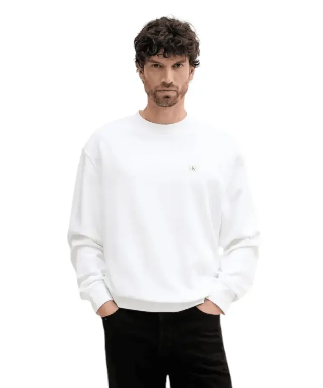 Calvin Klein - Φούτερ Cotton Badge Regular Fit LV04RC273G-YAF Λευκό