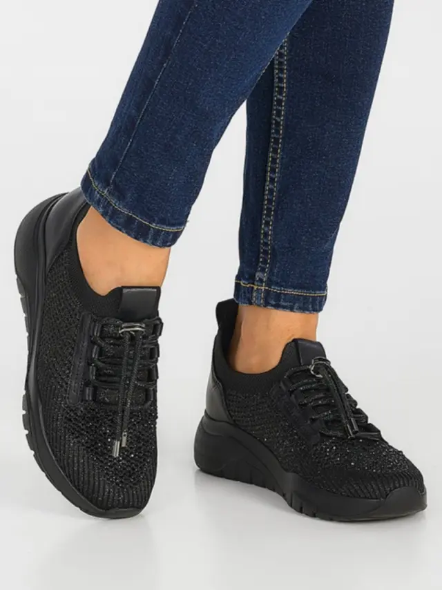 Gabor Sneakers Γυναικείο δέρμα/ύφασμα Μαύρο GAB/73455 47-SCHWARZ 2