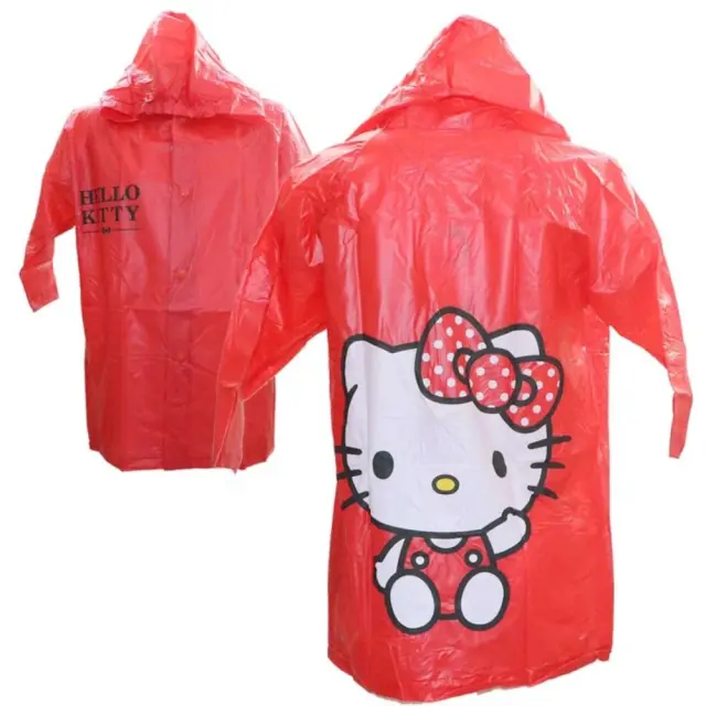 Αδιάβροχο Raincoat Παιδικό με Κουκούλα Red Hello Kitty 8110034 - 5-6Y (110-116cm) 3