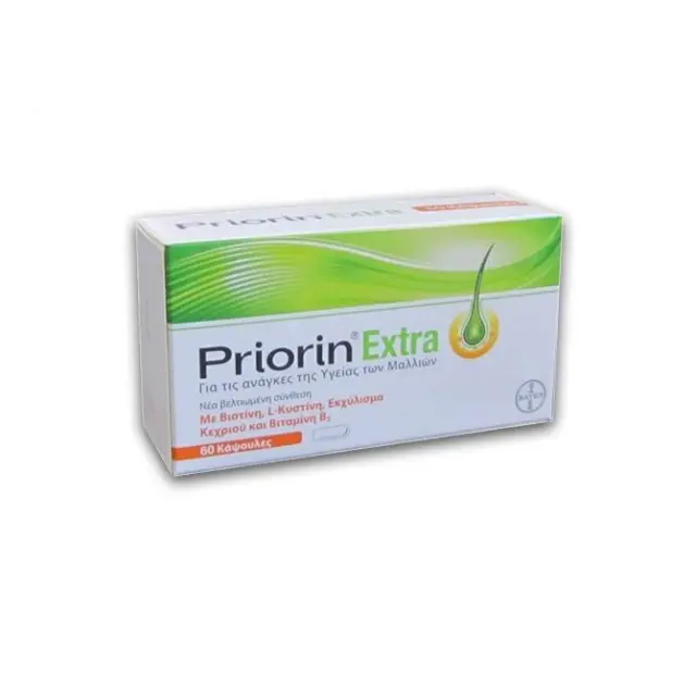Bayer Priorin Extra - Συμπλήρωμα Διατροφής για την Υγεία των Μαλλιών 60κάψουλες 2