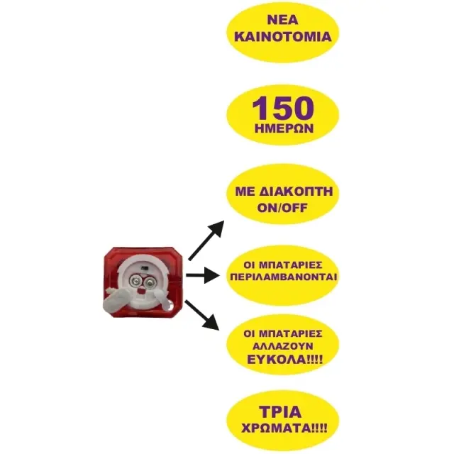 Clever Casa Σταυρός Μικρός LED Λευκός Διάρκειας 150 Ημερών με Διακόπτη ON/OFF 2