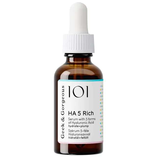 Geek & Gorgeous 101 HA5 Serum Rich Ενυδατικός Ορός Προσώπου με 5 Μορφές Υαλουρονικού Οξέος, 30ml
