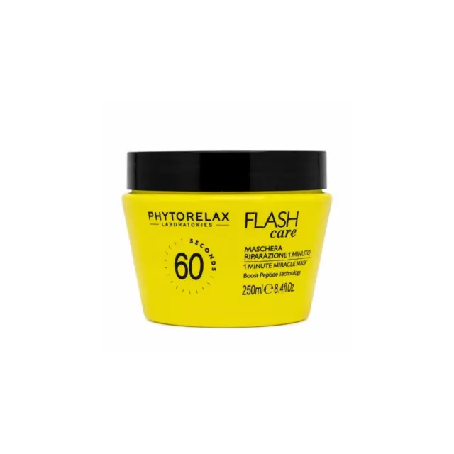 Phytorelax Laboratories Flash Care Hair Mask 60 Seconds, Μάσκα Μαλλιών Επανόρθωσης 1 Λεπτού με πεπτίδια 250 ml
