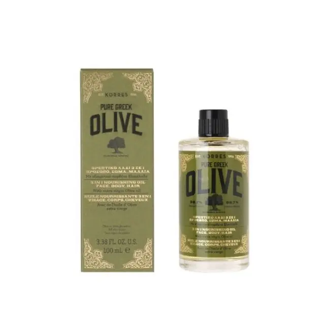 Korres Pure Greek Olive 3 in 1 Θρεπτικό Λάδι για Πρόσωπο-Σώμα-Μαλλιά 100ml