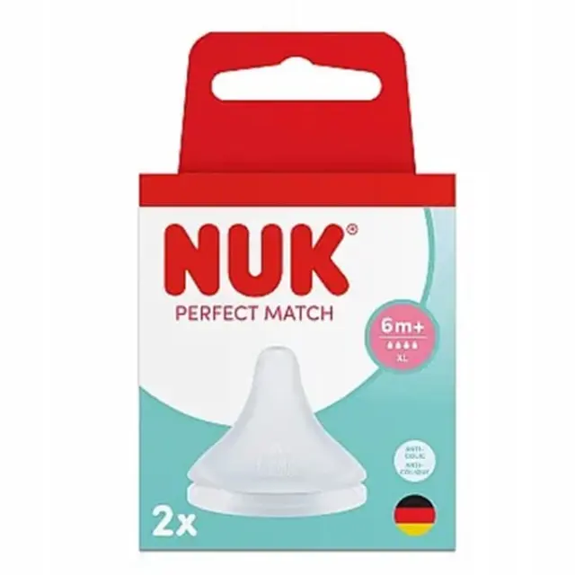 Nuk Perfect Match Flow Control Θηλές από Σιλικόνη Μεγάλης Ροής για 6+ μηνών 2τμχ