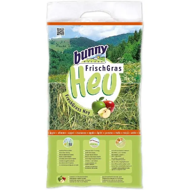 Bunny Nature Fresh Grass Hay Χόρτο με Μήλα 500gr Μονόχρωμο