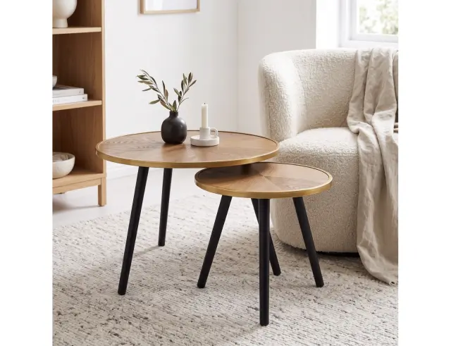 Σετ Τραπεζάκια Σαλονιού Felix Home Deco Factory με διαστάσεις 60x40cm και 40x33cm - 2 τεμάχια HD7412