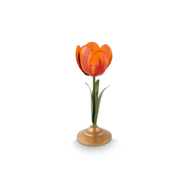 Pip Studio Μεταλλικό Κηροπήγιο / Metal Candle Holder: Tulip (21cm - 2 χρώματα) - Πορτοκαλί
