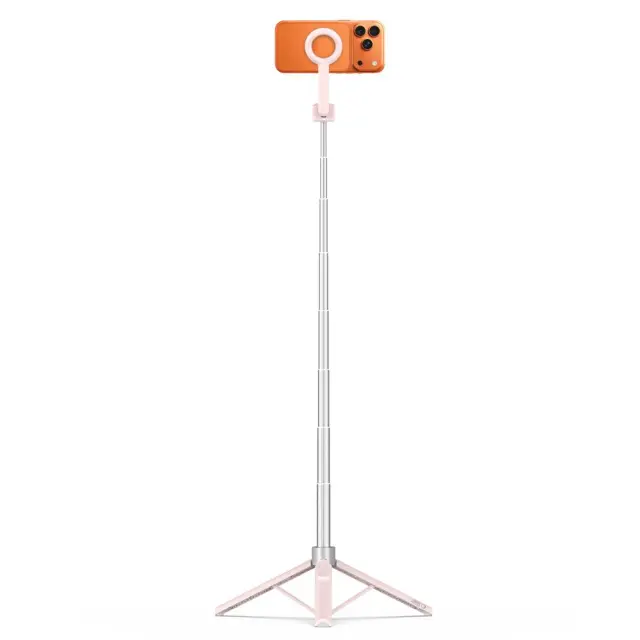 Tech-protect L10s Magsafe Bluetooth Selfie Stick Tripod Pink/grey 2
