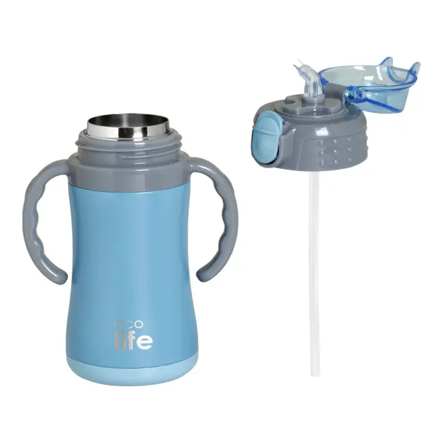 Ecolife Aνταλλακτικό Πώμα για Kids Thermos Γαλάζιο 300ml 3
