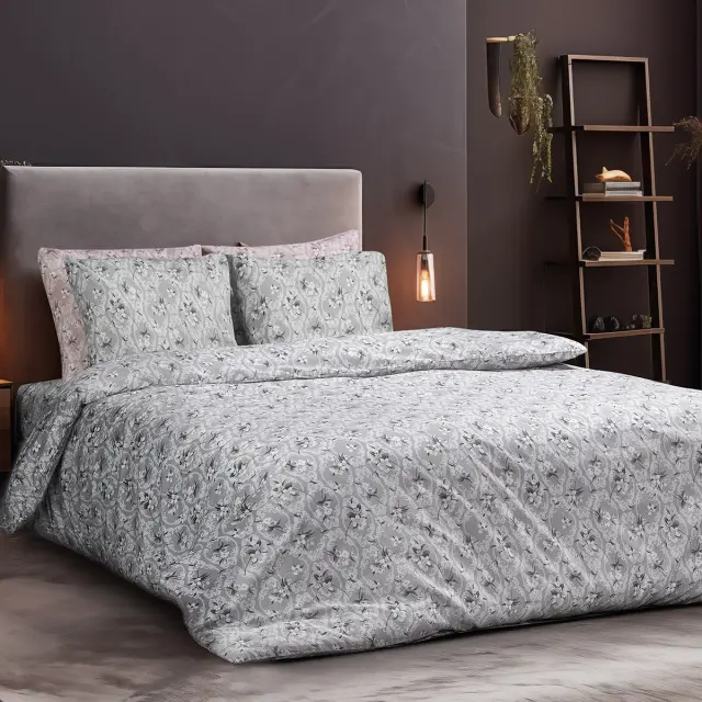Σετ Πάπλωμα 220x240 Υπέρδιπλο Beauty Home Mystique Art 12188 Γκρι 100% βαμβακερό